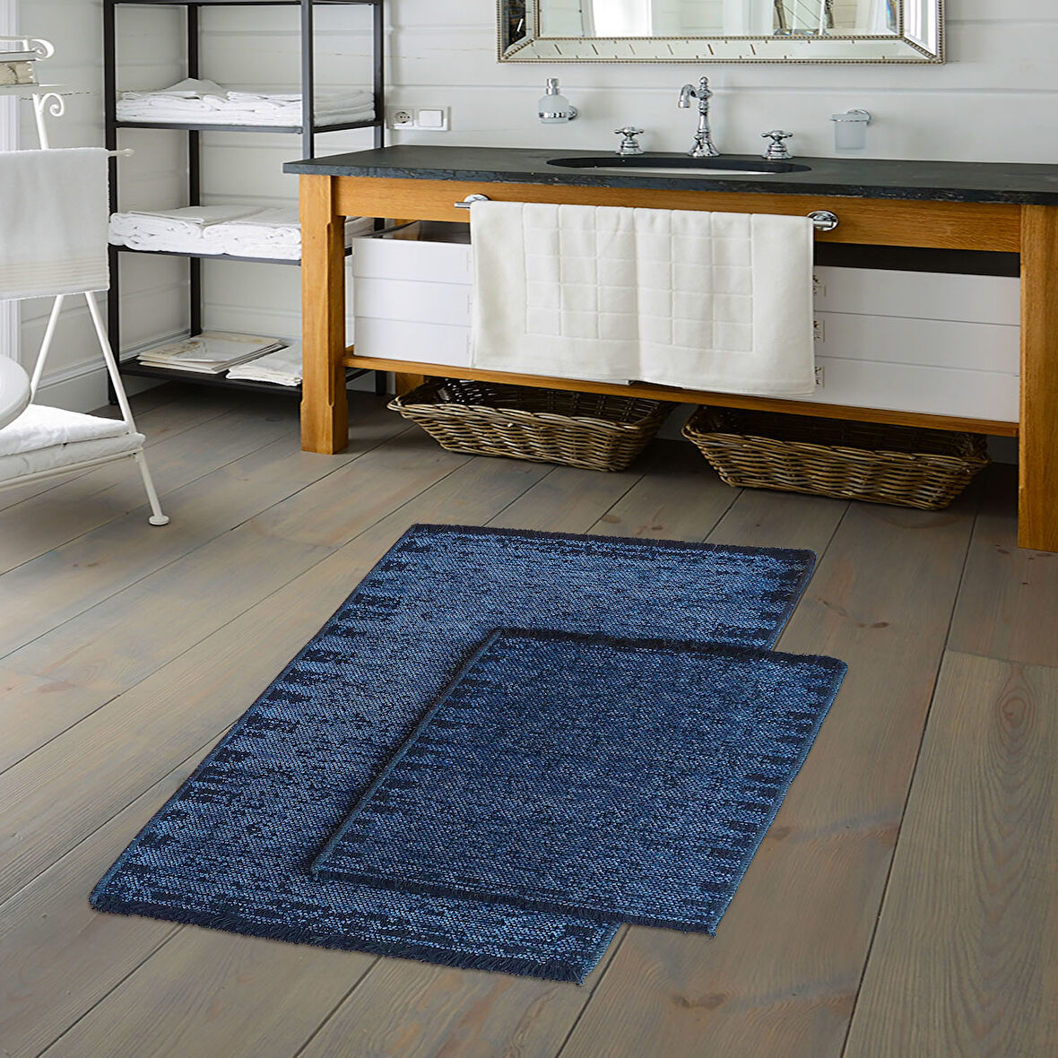 Alanur Paris Şönil Dokuma Eskitme 2 Li Klozet Takimi