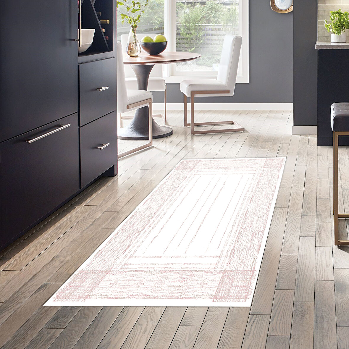 Dekoreko Kaymaz Taban Djt Mutfak Halısı Star Pamuk Modern M5076