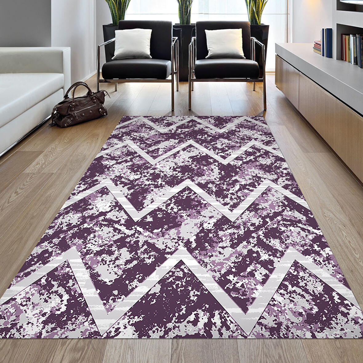 Dekoreko Kaymaz Taban Djt Salon Halısı Yıldız Deri İskandinav F5128