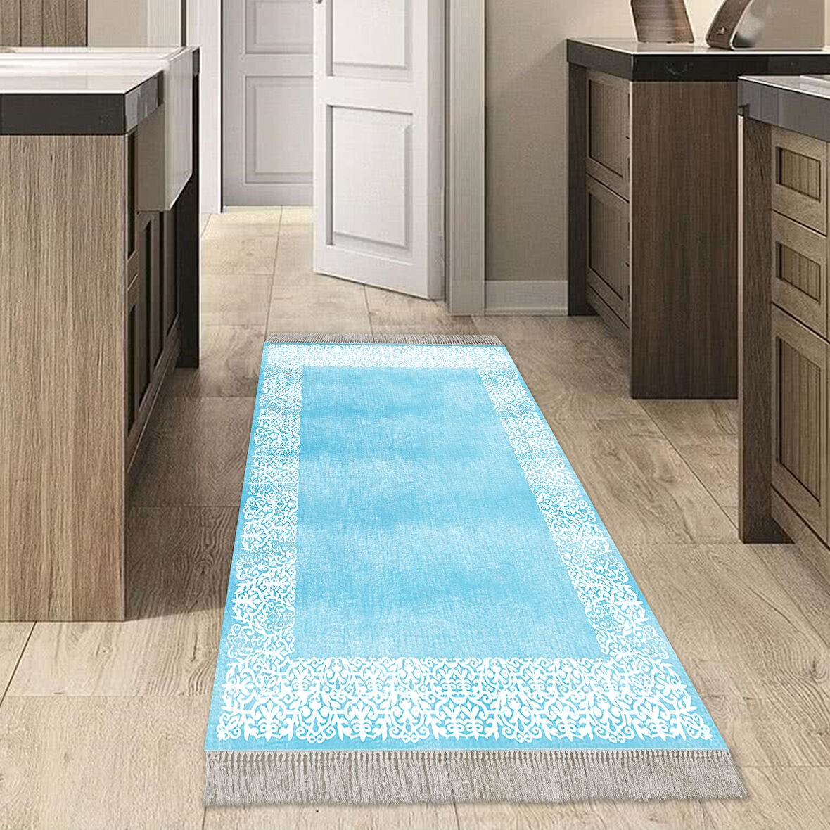 Dekoreko Kaymaz Taban Djt Mutfak Halısı Trend Saçaklı Modern 1460