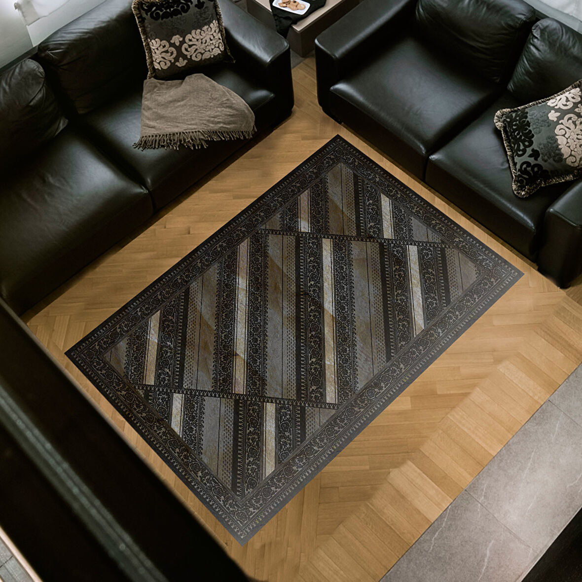 Dekoreko Kaymaz Taban Djt Salon Halısı Trend Modern 731