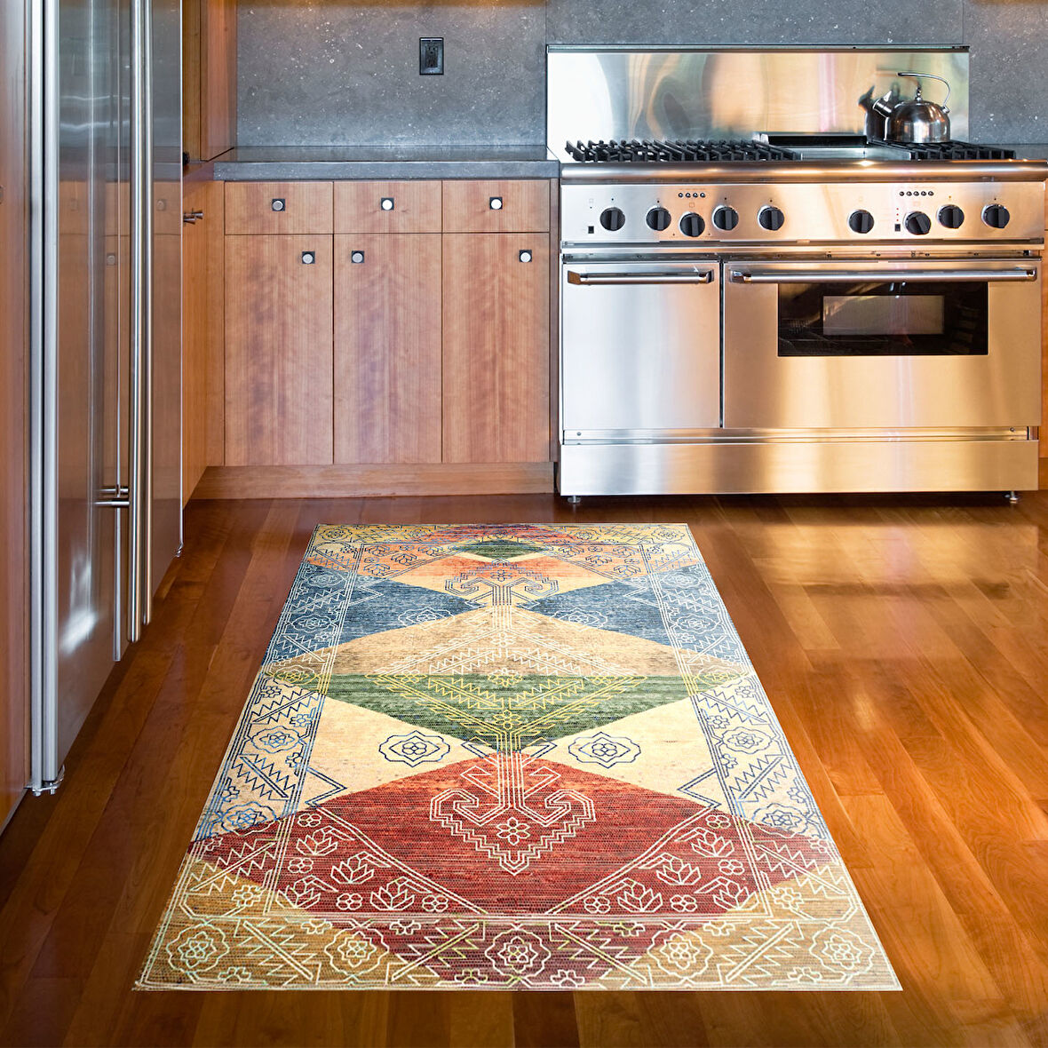 Dekoreko Kaymaz Taban Djt Mutfak Halısı Trend İskandinav S5047