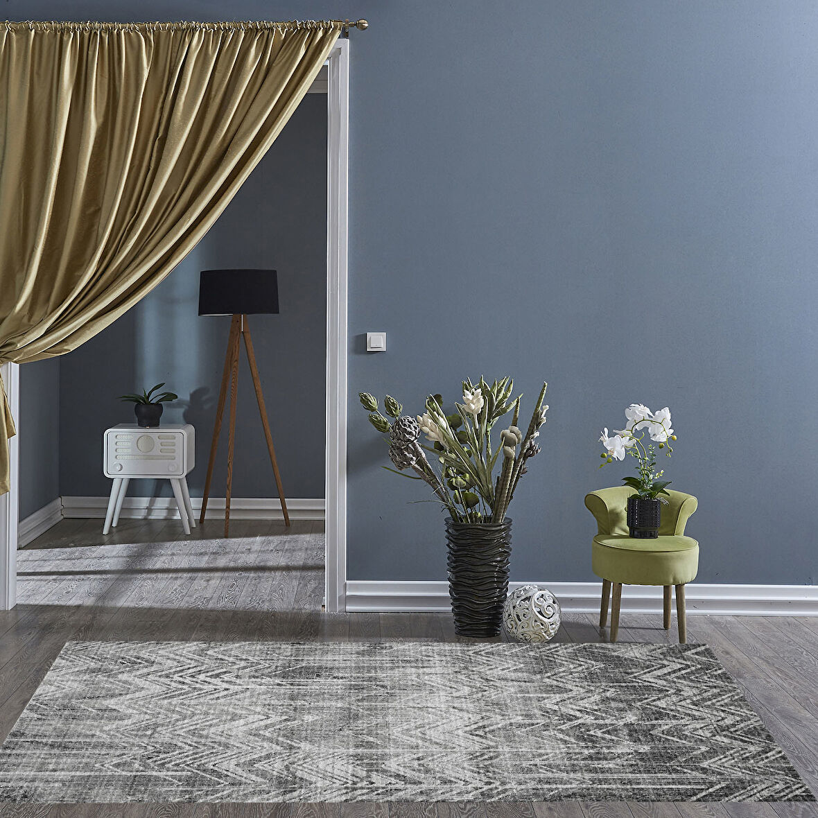 Dekoreko Kaymaz Taban Djt Salon Halısı Trend İskandinav F5083