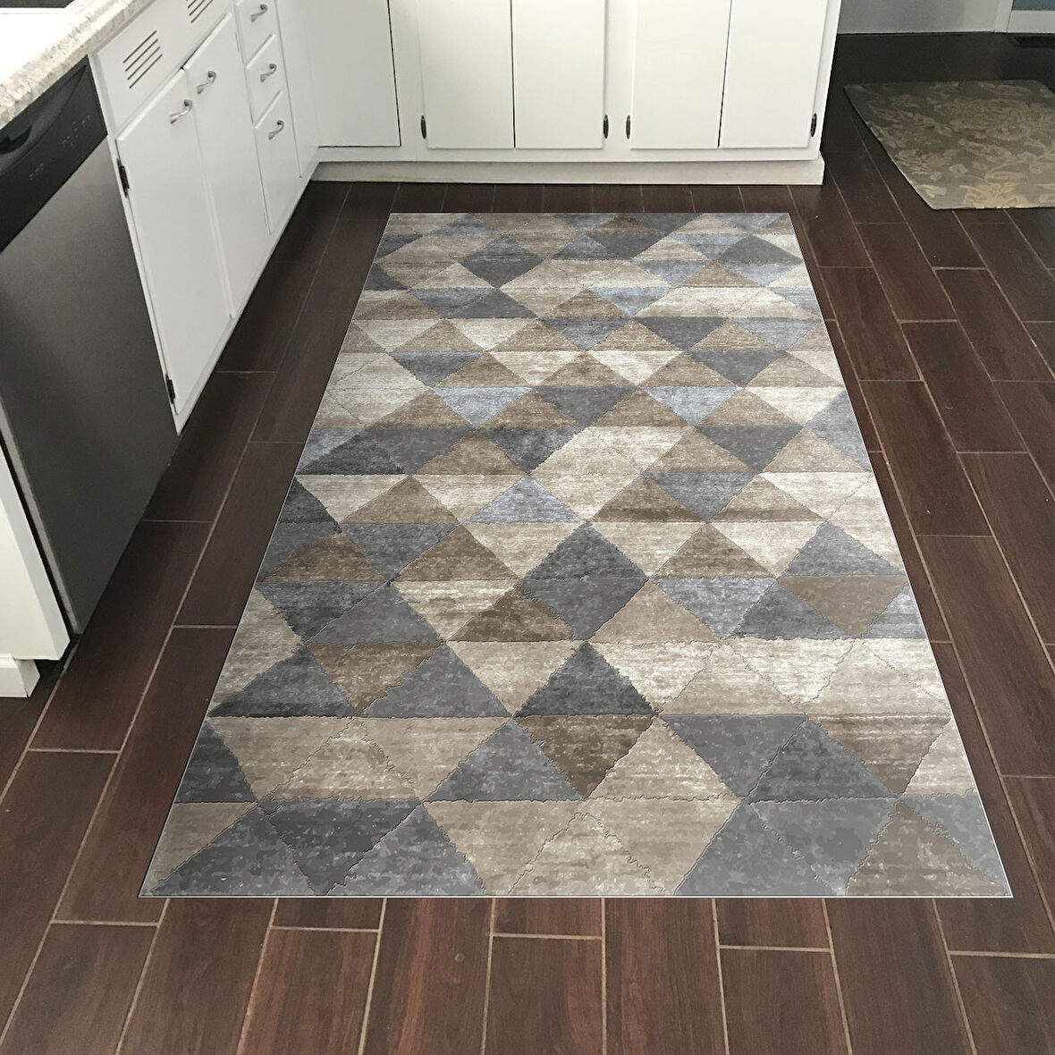 Dekoreko Kaymaz Taban Djt Mutfak Halısı Star Pamuk İskandinav 661M