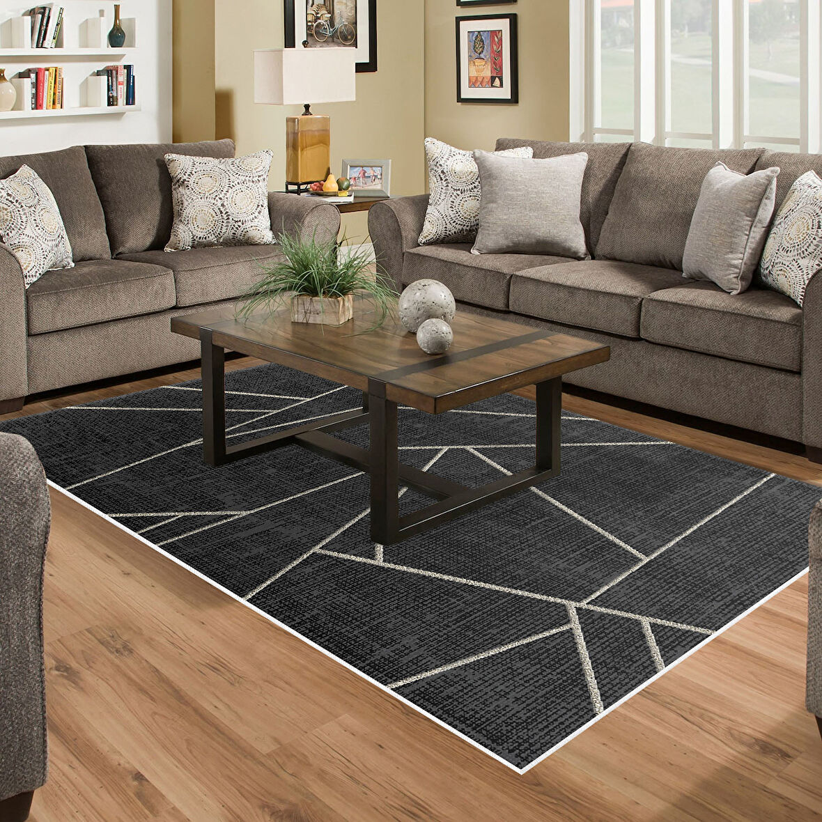 Dekoreko Kaymaz Taban Djt Salon Halısı Trend Modern 717