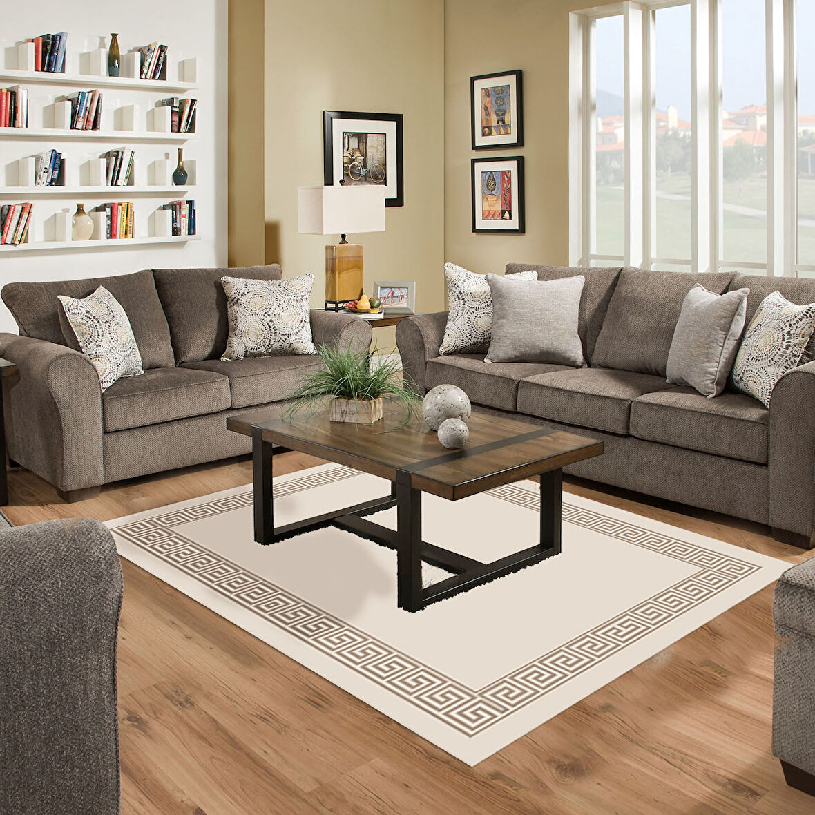 Dekoreko Kaymaz Taban Djt Salon Halısı Trend Modern Kt493