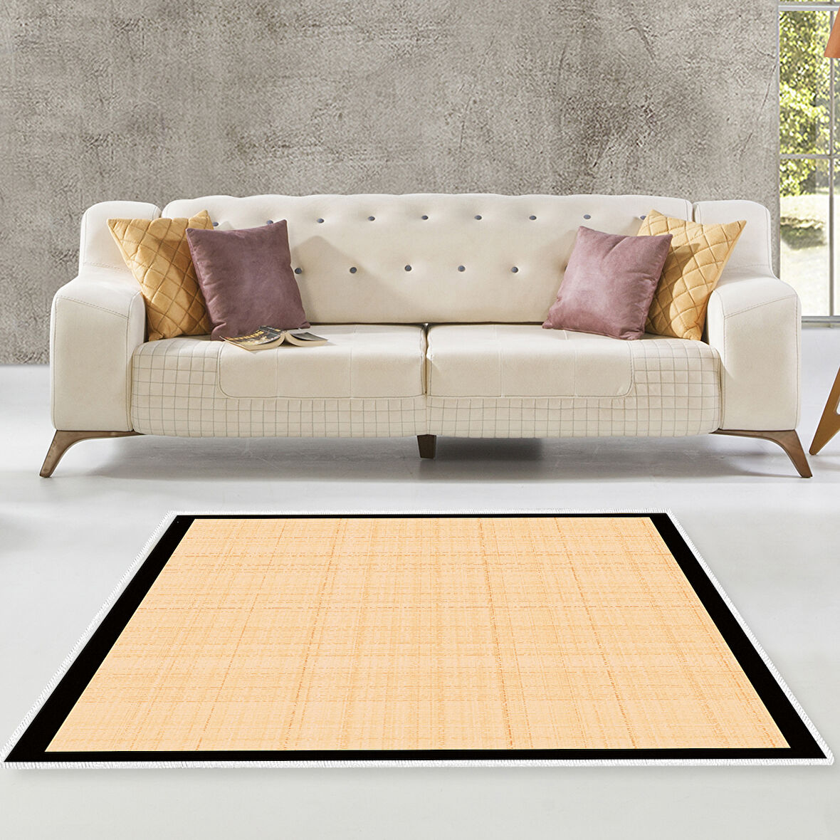 Alanur Home Kaymaz Taban Djt Banyo Mutfak Salon Halı Yıldız Deri Dokuma Desen E5007