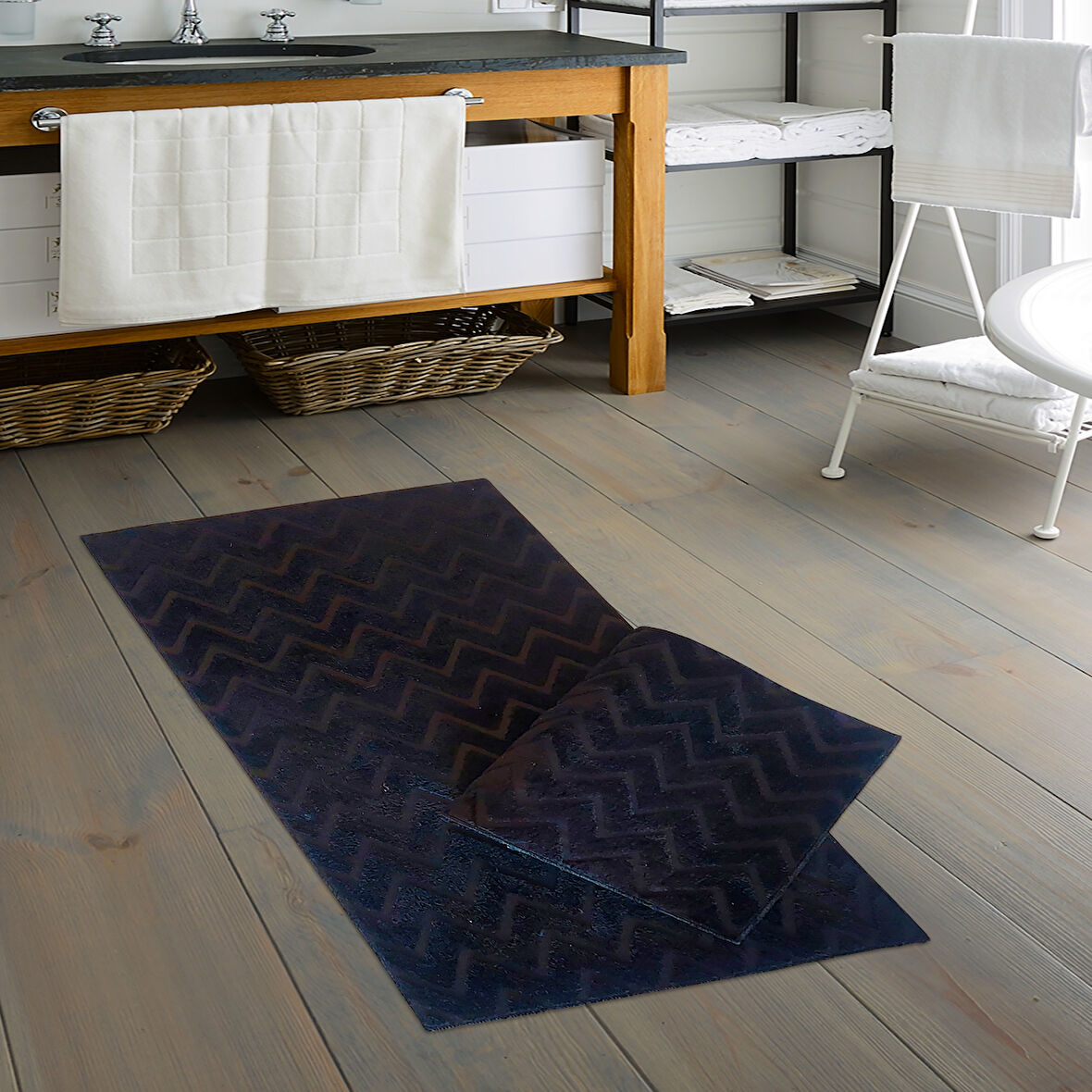 Welsoft Zigzag Bambo Klozet Takimi 2 Pcs