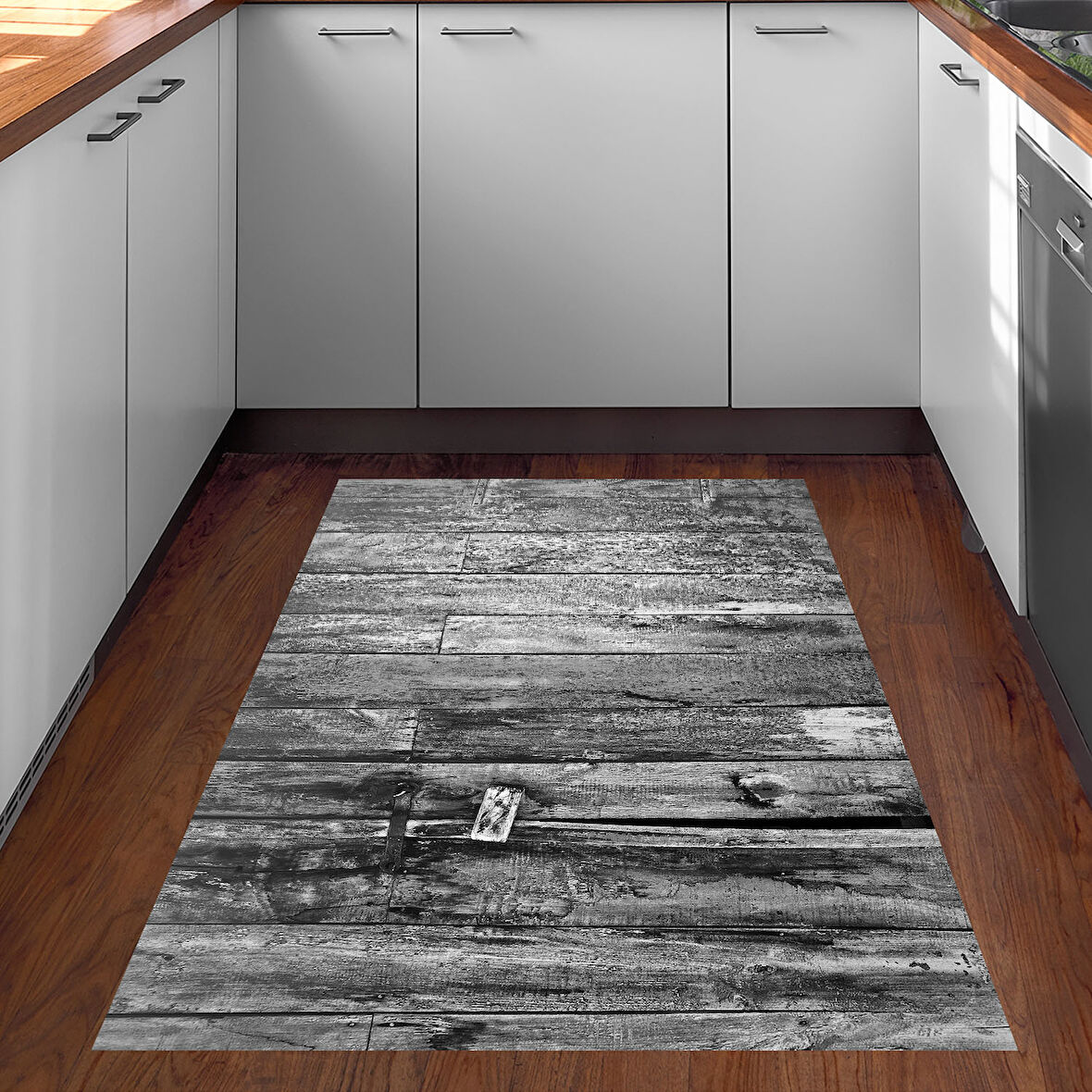 Dekoreko Kaymaz Taban Djt Mutfak Halısı Star Pamuk Modern Mu136