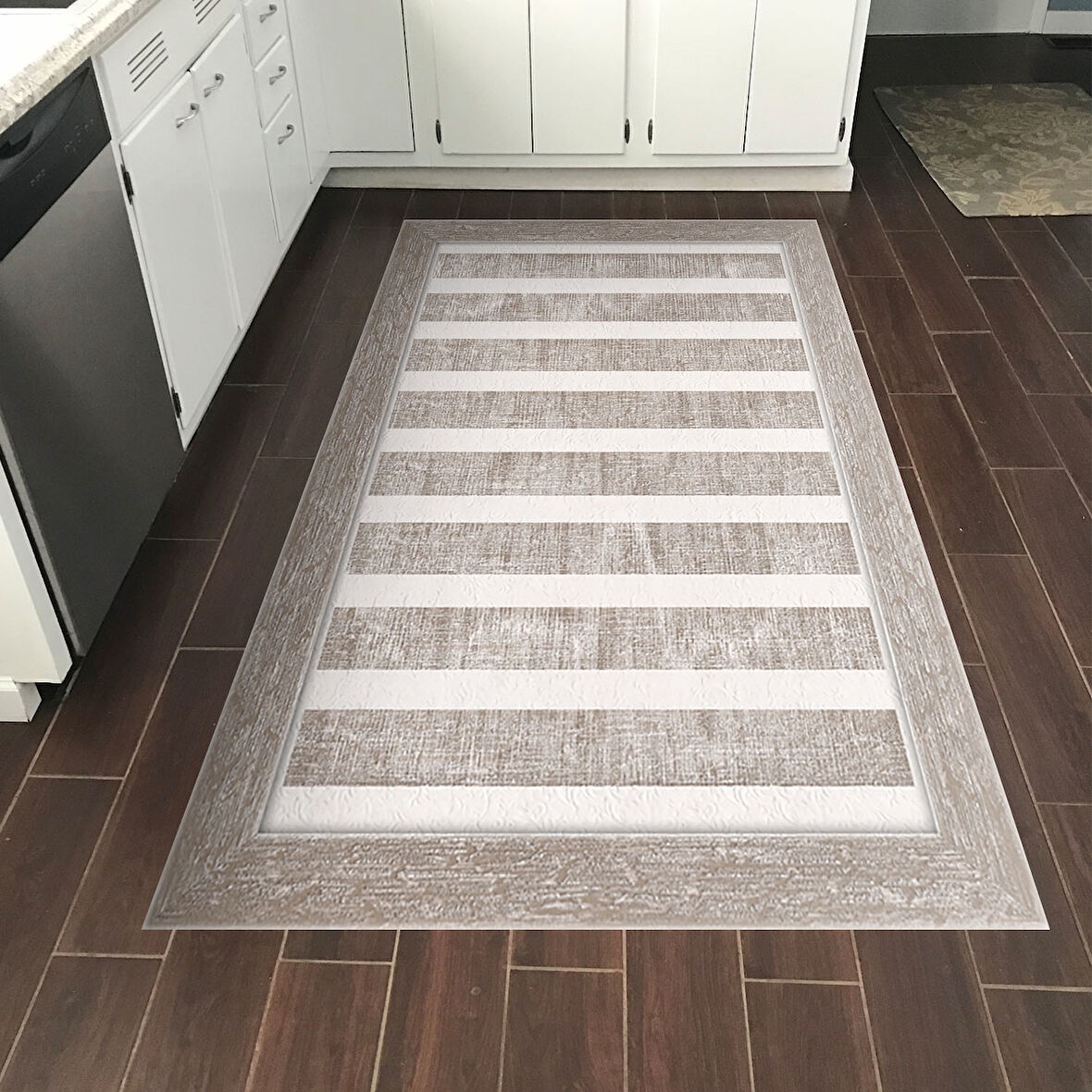 Dekoreko Kaymaz Taban Djt Mutfak Halısı Star Pamuk Modern 1545