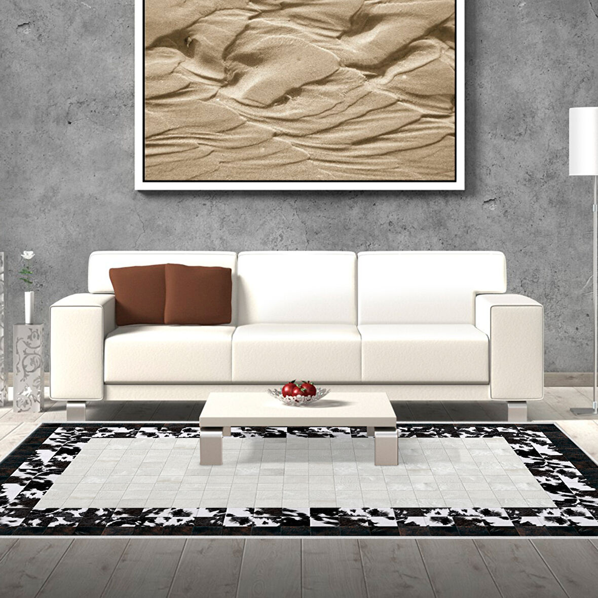 Dekoreko Kaymaz Taban Djt Salon Halısı Star Pamuk Modern 1495