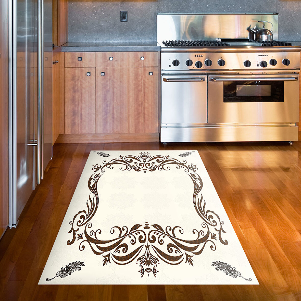 Dekoreko Kaymaz Taban Djt Mutfak Halısı Star Pamuk Modern 2073M