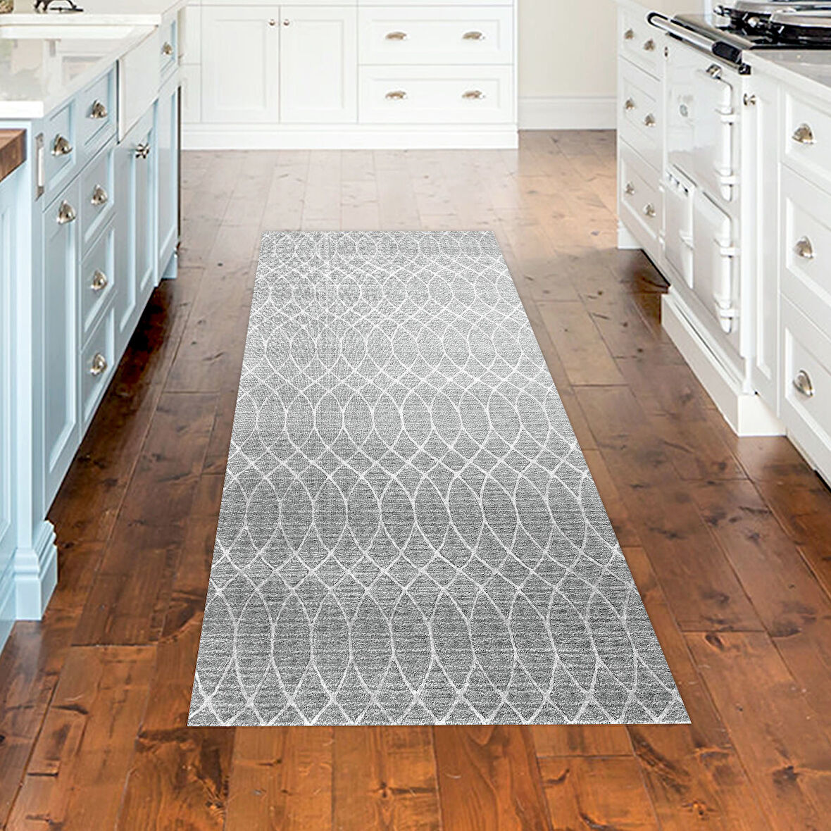 Dekoreko Kaymaz Taban Djt Mutfak Halısı Yıldız Deri İskandinav F5084