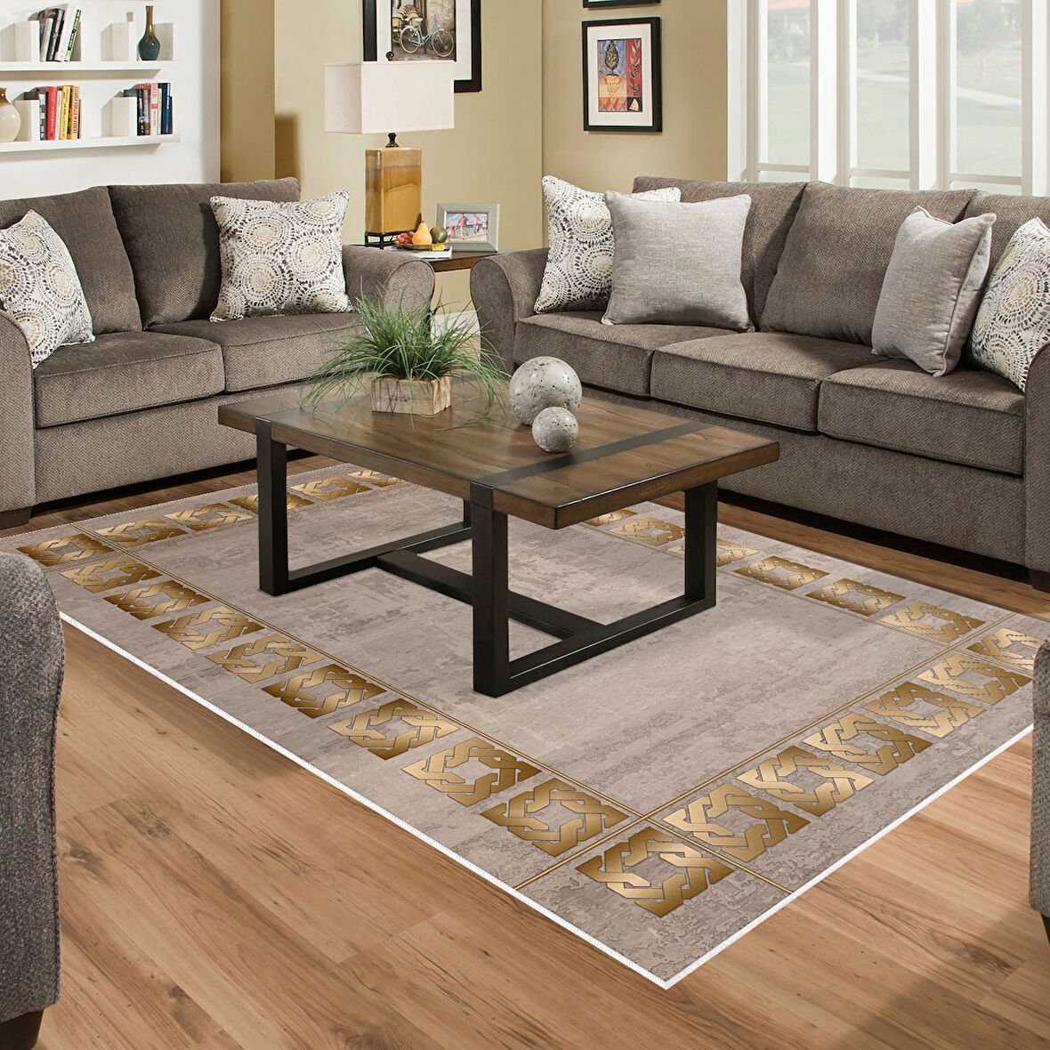 Dekoreko Kaymaz Taban Djt Salon Halısı Trend Modern 691M
