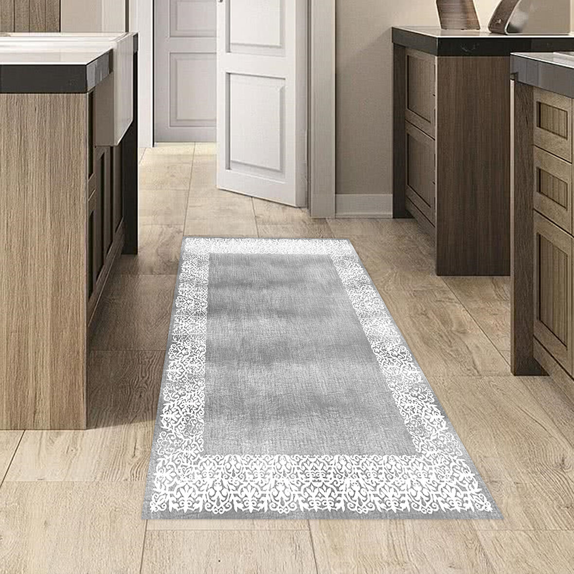 Dekoreko Kaymaz Taban Djt Mutfak Halısı Yıldız Deri Modern 1460