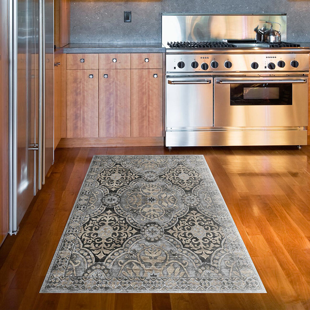 Dekoreko Kaymaz Taban Djt Mutfak Halısı Trend Modern 659M
