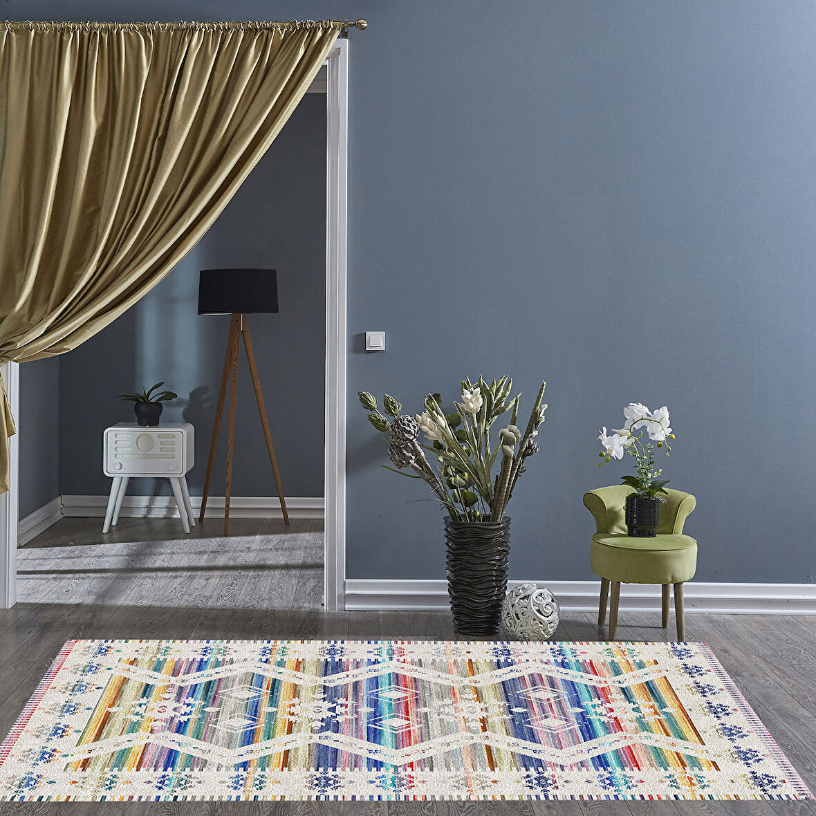 Dekoreko Kaymaz Taban Djt Salon Halısı Trend İskandinav F5014