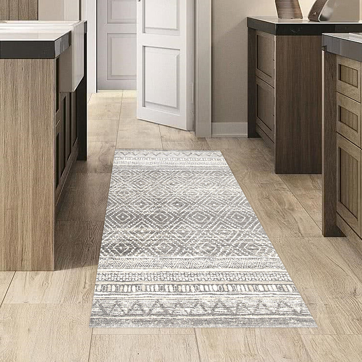 Dekoreko Kaymaz Taban Djt Mutfak Halısı Trend İskandinav F5087