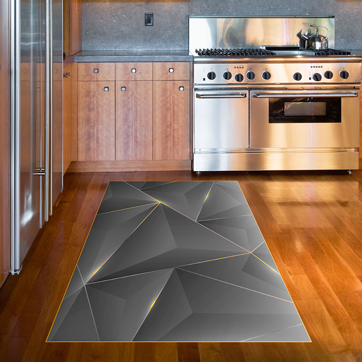 Dekoreko Kaymaz Taban Djt Mutfak Halısı Star Pamuk Modern F5005