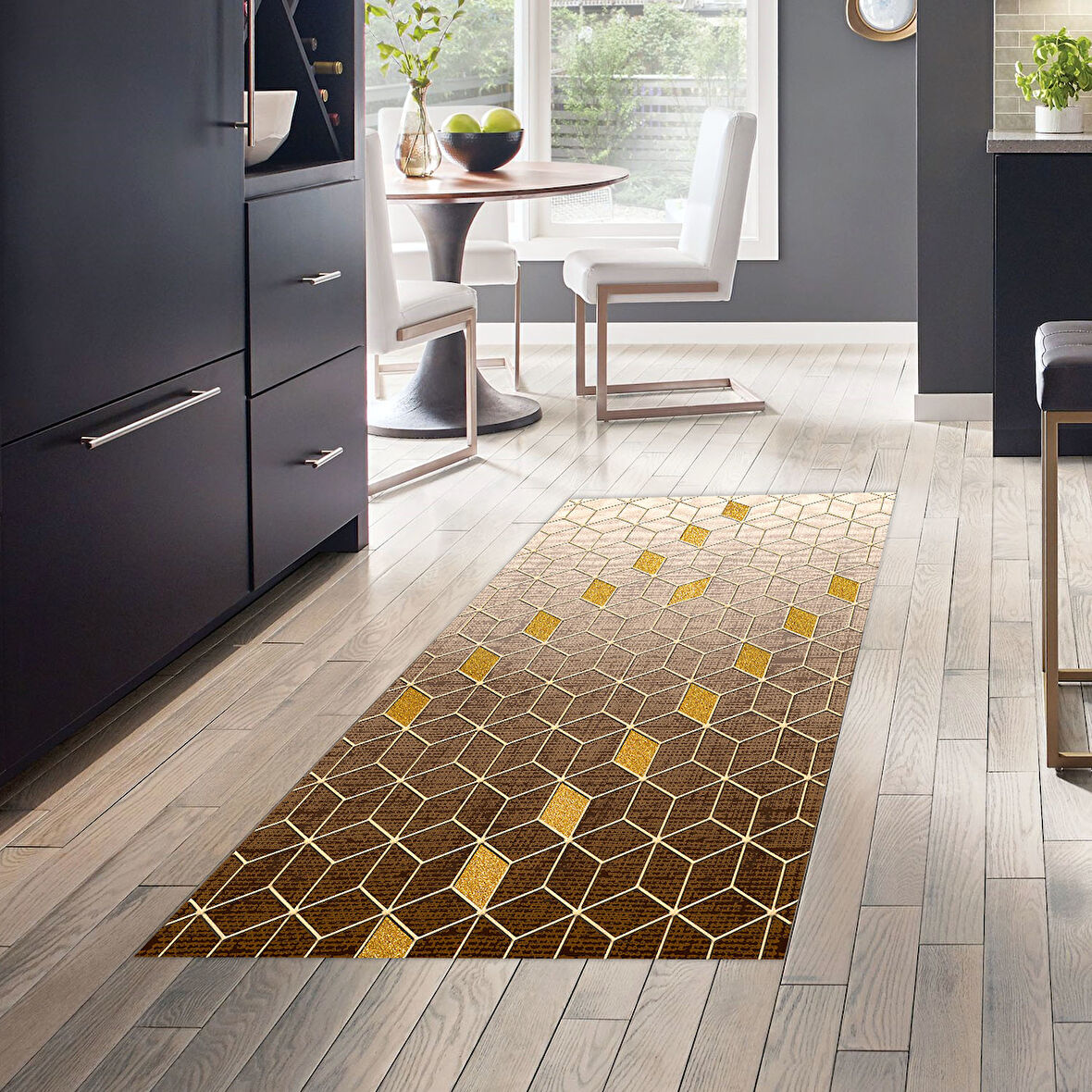 Dekoreko Kaymaz Taban Djt Mutfak Halısı Star Pamuk Modern 719