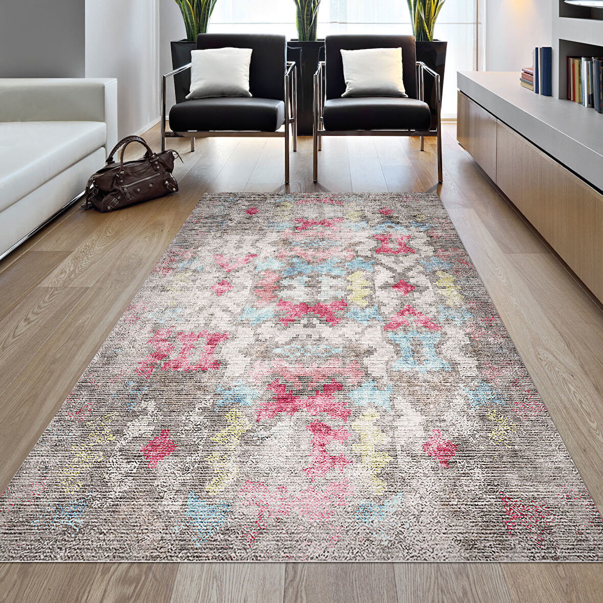 Dekoreko Kaymaz Taban Djt Salon Halısı Trend Modern F5138