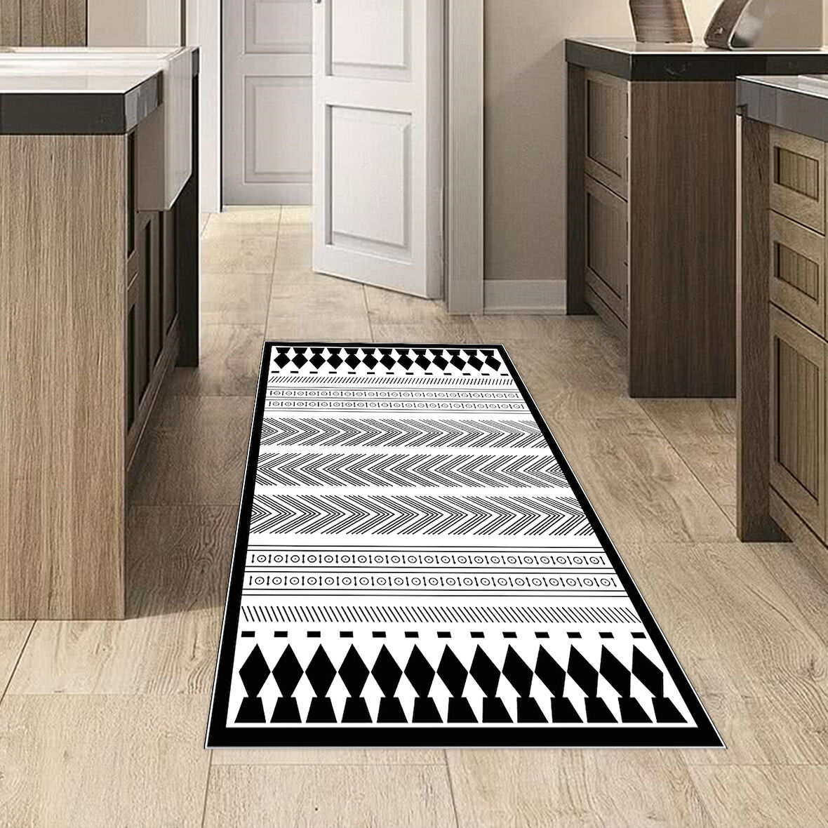 Dekoreko Kaymaz Taban Djt Mutfak Halısı Trend İskandinav M1273