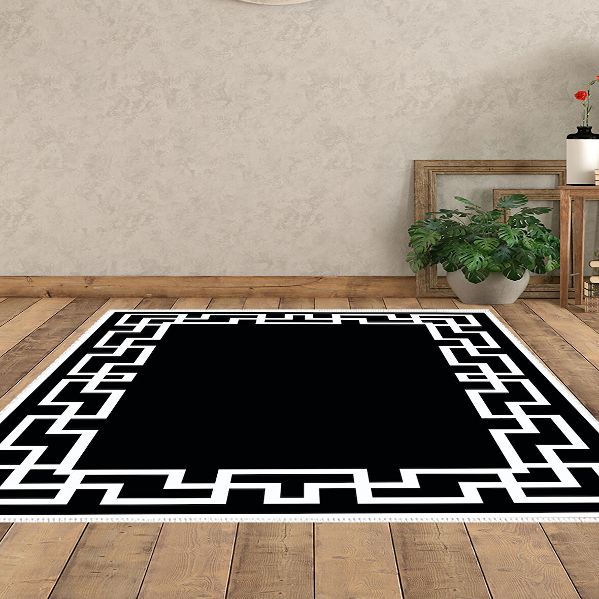 Dekoreko Kaymaz Taban Djt Salon Halısı Star Pamuk Modern F5035