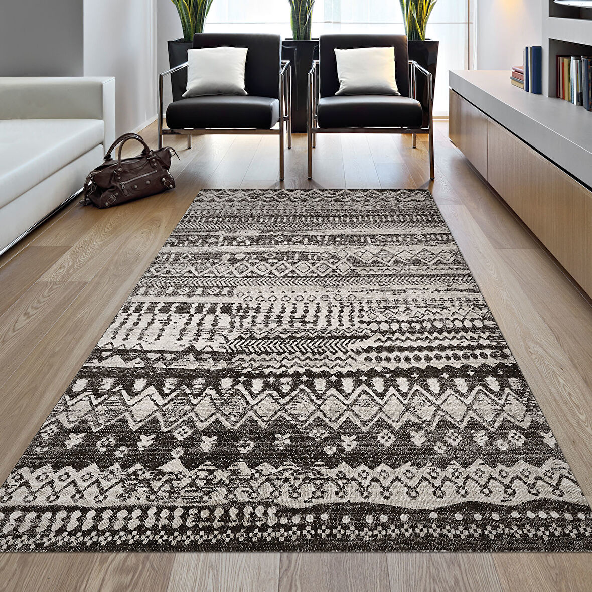 Dekoreko Kaymaz Taban Djt Salon Halısı Star Pamuk İskandinav F5080