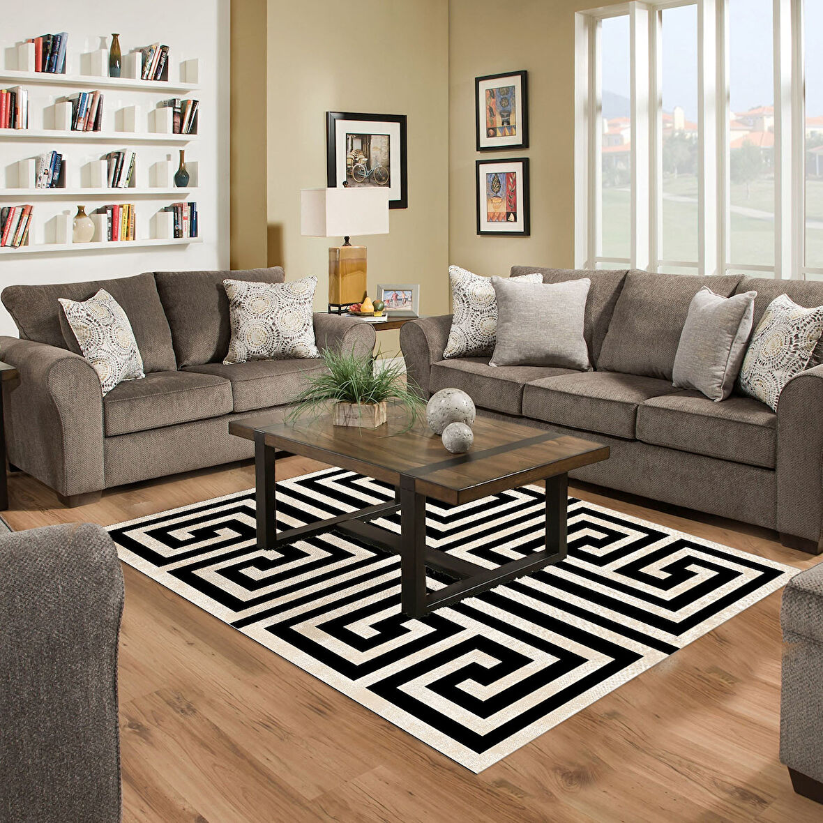 Dekoreko Kaymaz Taban Djt Salon Halısı Trend Modern 658M
