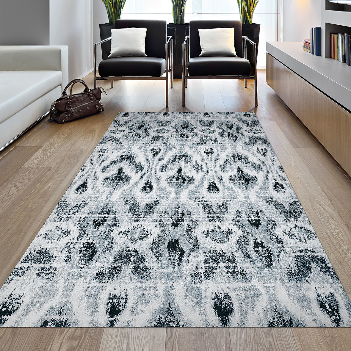 Dekoreko Kaymaz Taban Djt Salon Halısı Yıldız Deri İskandinav F5136