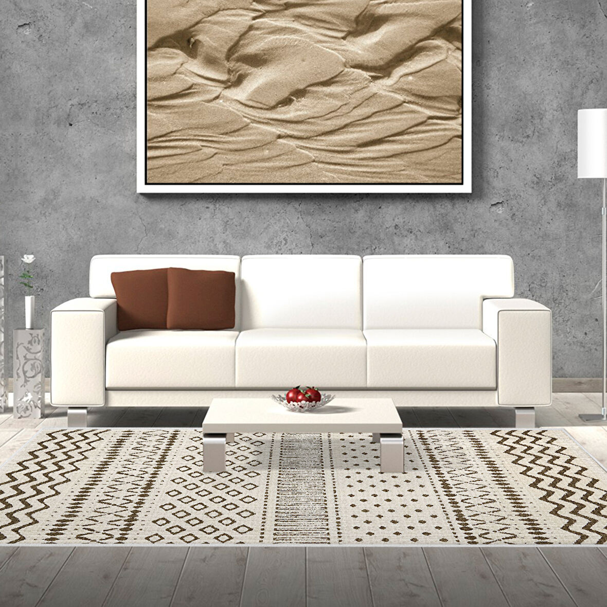 Dekoreko Kaymaz Taban Djt Salon Halısı Trend İskandinav F5086