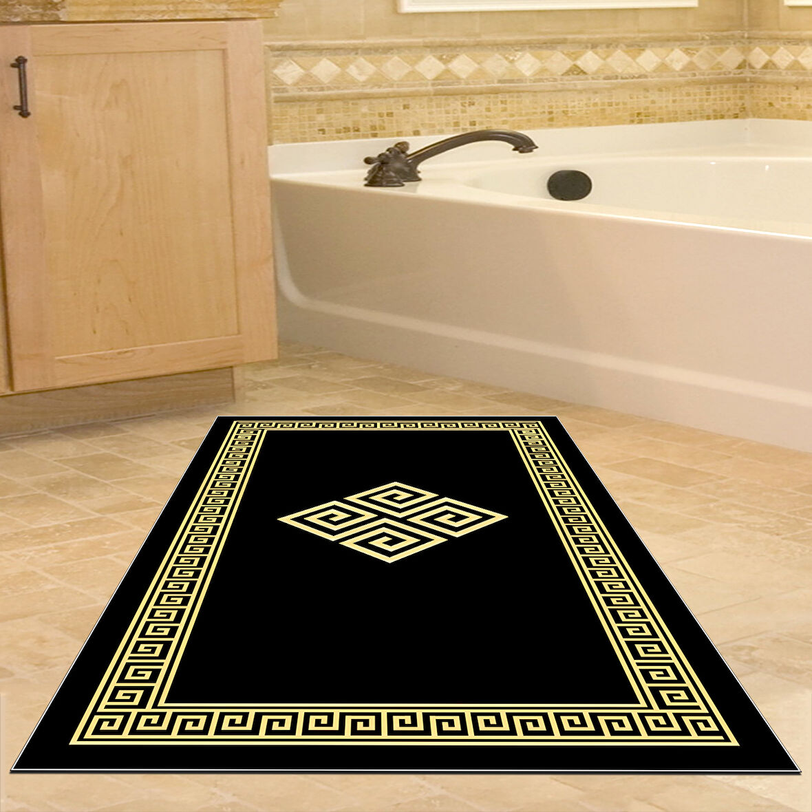 Dekoreko Kaymaz Taban Djt Banyo Halısı Trend Modern 656M