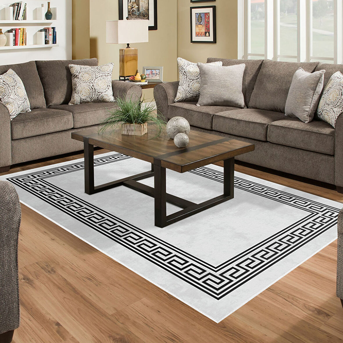 Dekoreko Kaymaz Taban Djt Salon Halısı Trend Modern 626M