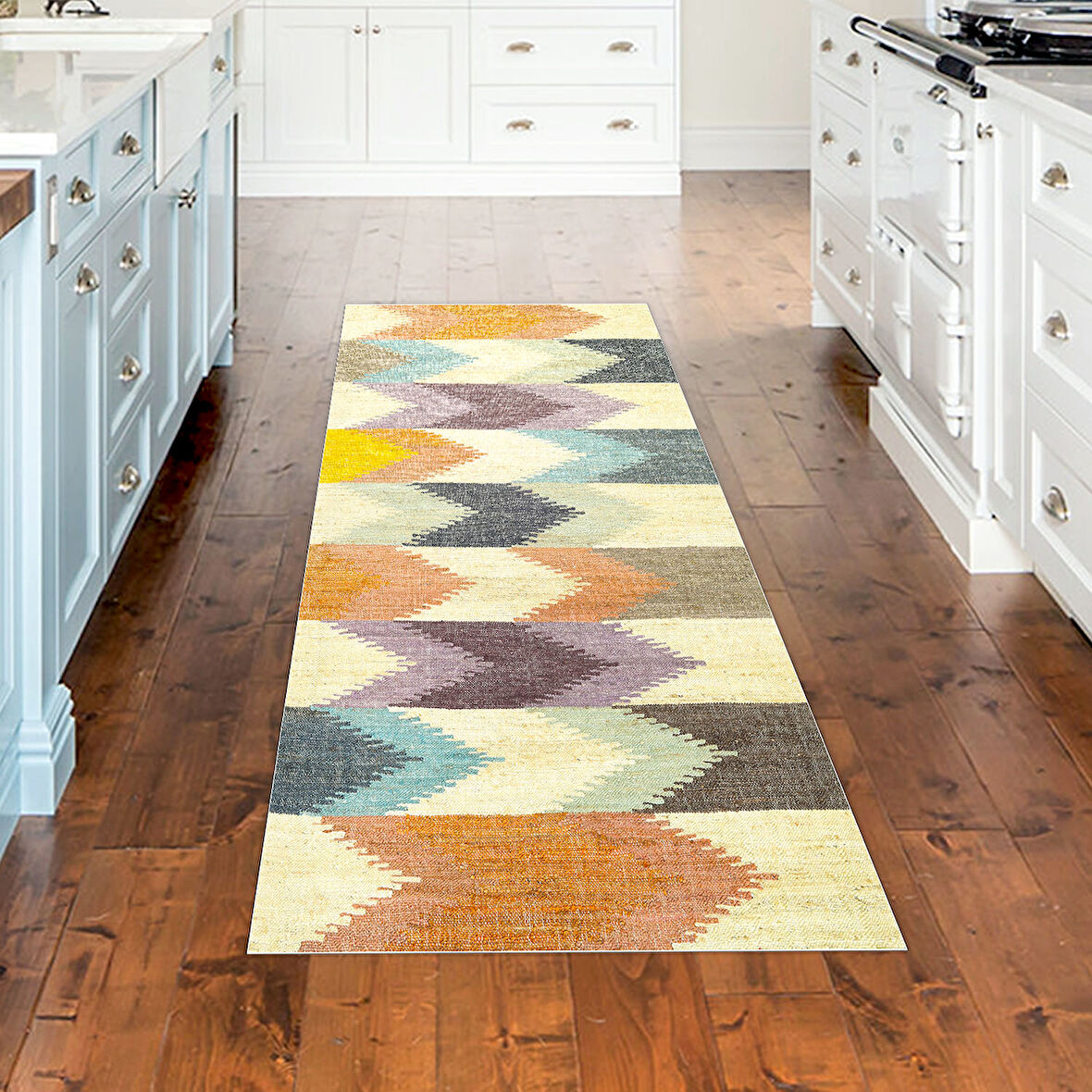 Dekoreko Kaymaz Taban Djt Mutfak Halısı Star Pamuk Modern 629M