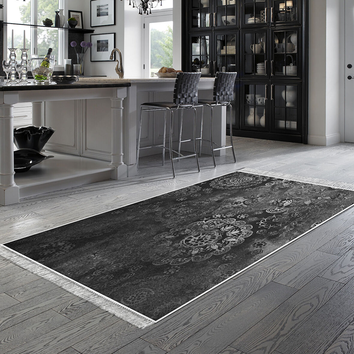 Dekoreko Kaymaz Taban Djt Mutfak Halısı Trend Saçaklı Modern 1999