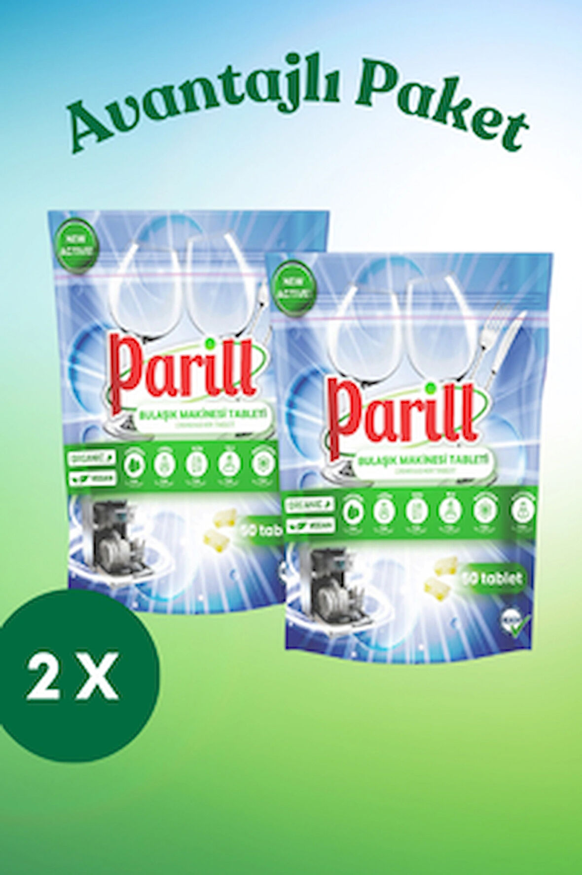 PARİLL Bulaşık Tableti – Organik & Vegan 2'li paket