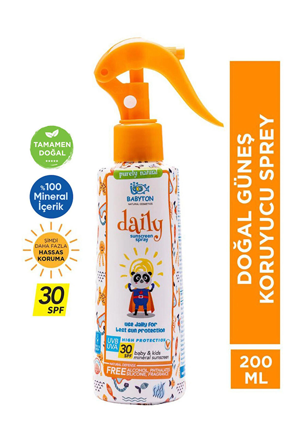 Babyton Bebek & Çocuk Doğal Güneş Koruyucu Sprey 200 ml