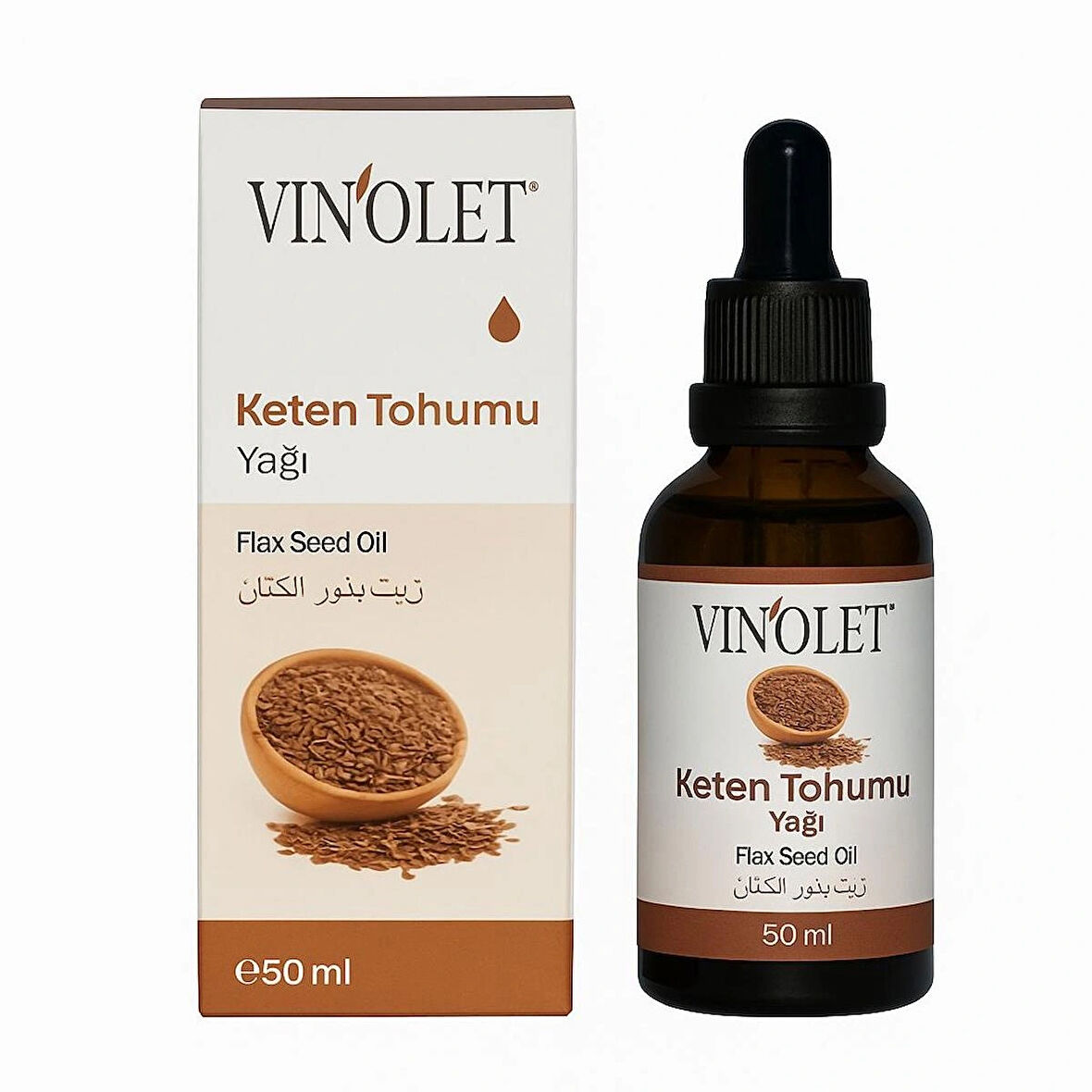 Vinolet Keten Tohumu Yağı Soğuk Sıkım 50 Ml