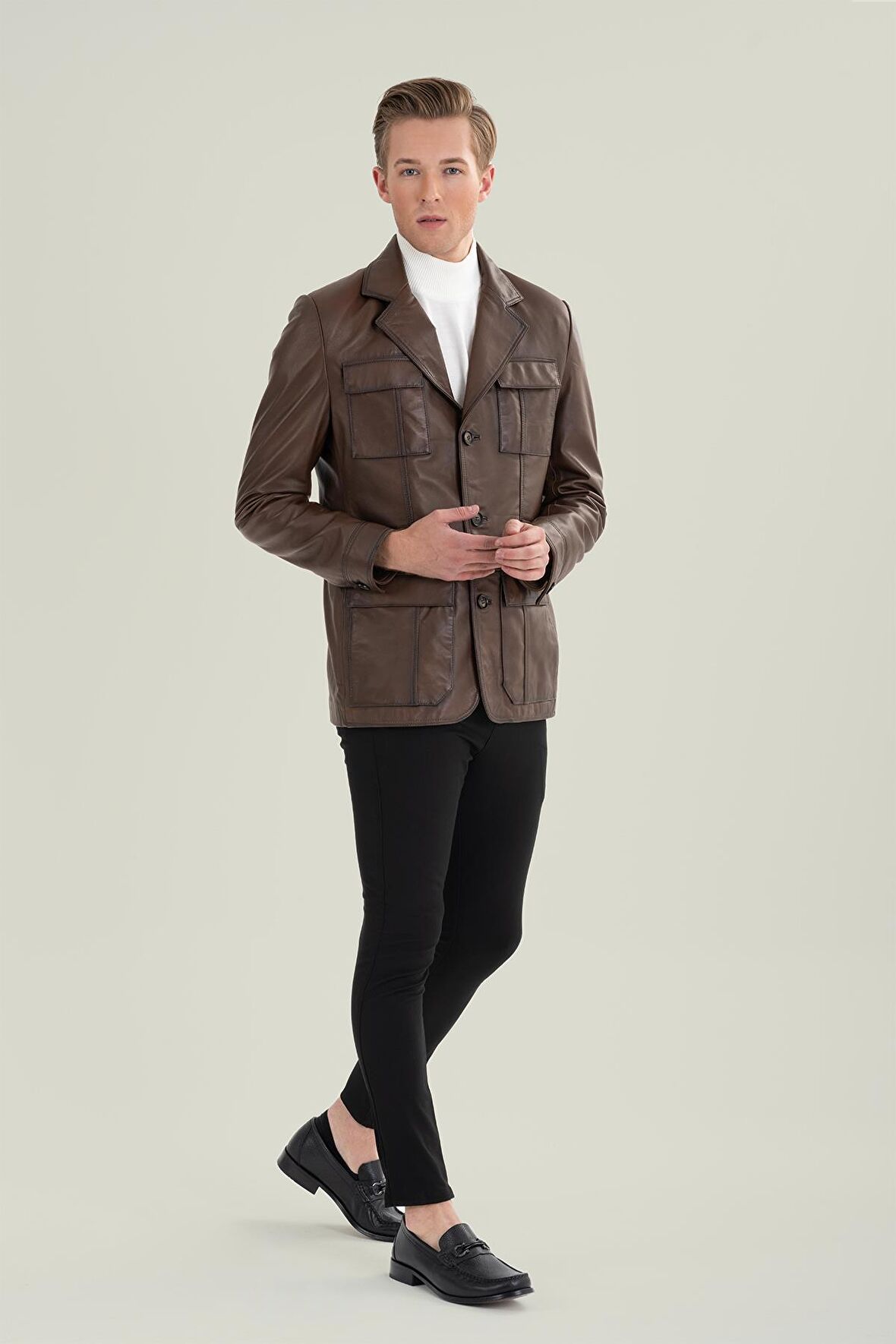 Sezar Kahverengi Deri Mont 111676