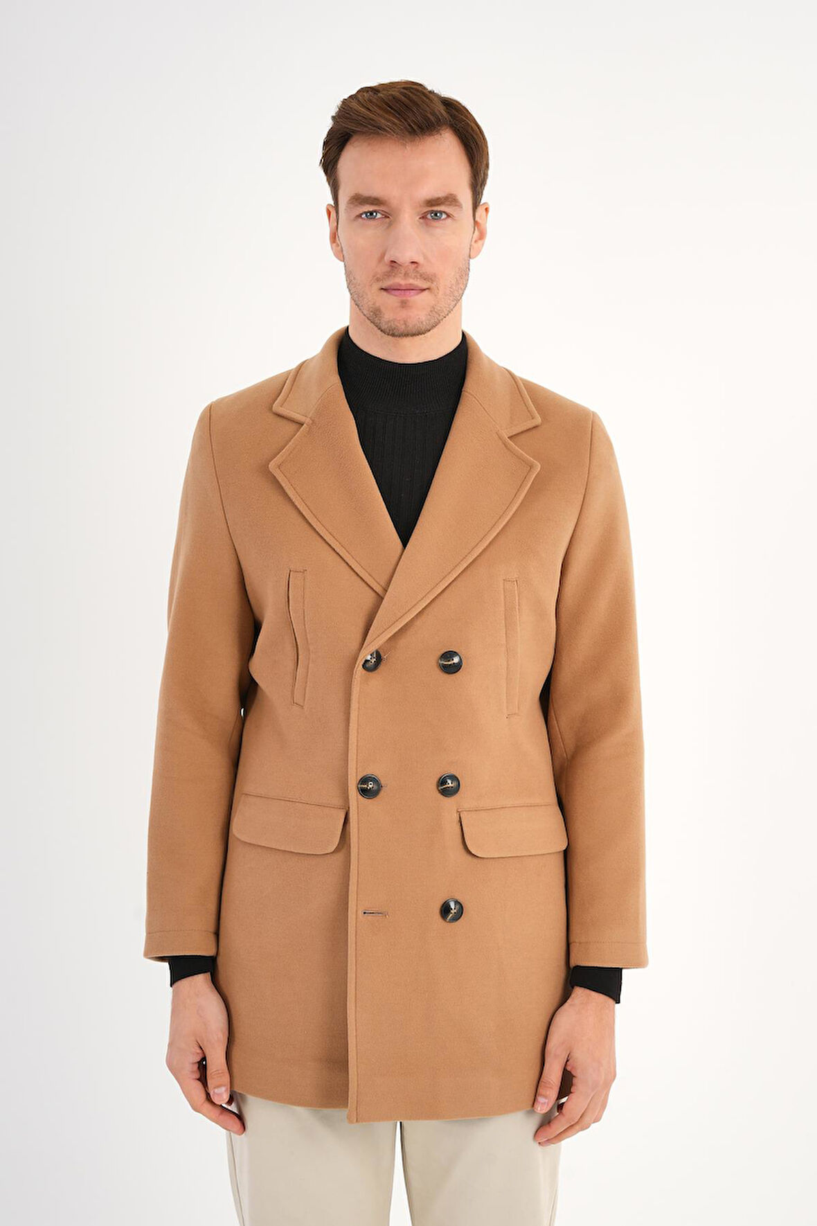 Regal Camel Kruvaze Erkek Kaban 