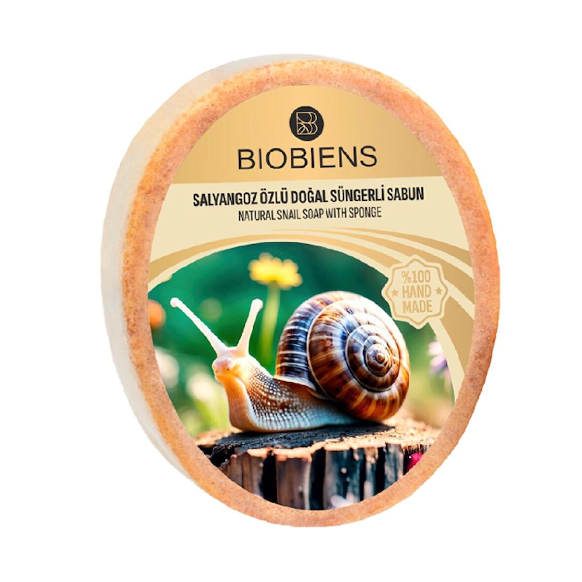 BioBiens Salyangoz Özlü Doğal Süngerli Sabun 135gr