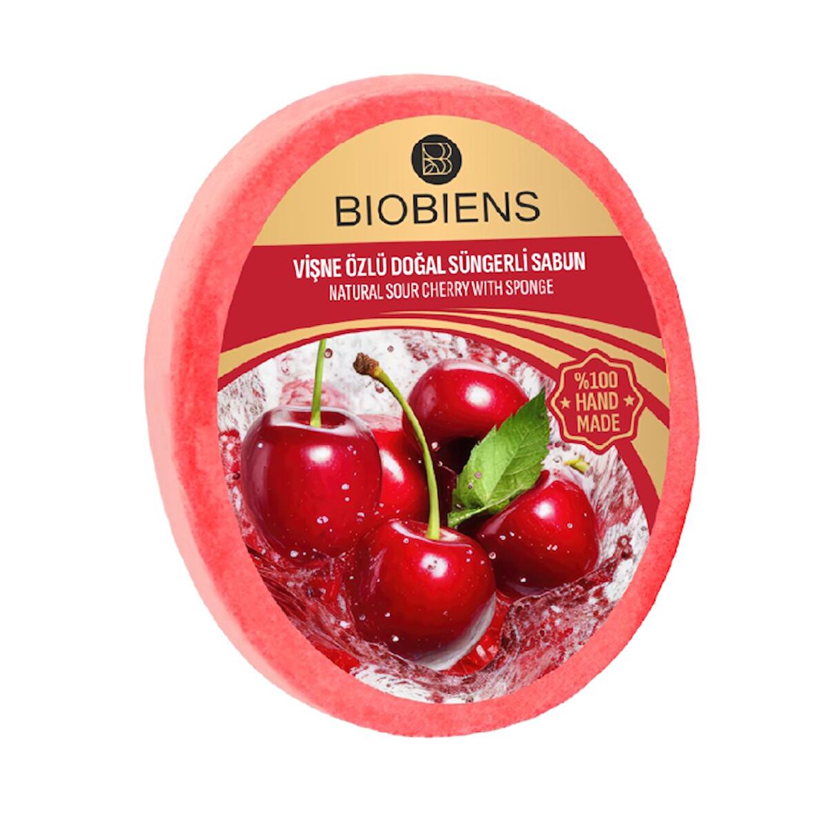 BioBiens Vişne Özlü Doğal Süngerli Sabun 135gr
