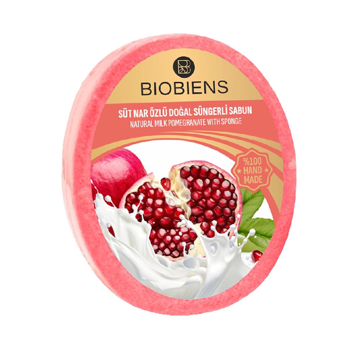 BioBiens Süt Nar Özlü Doğal Süngerli Sabun 135gr