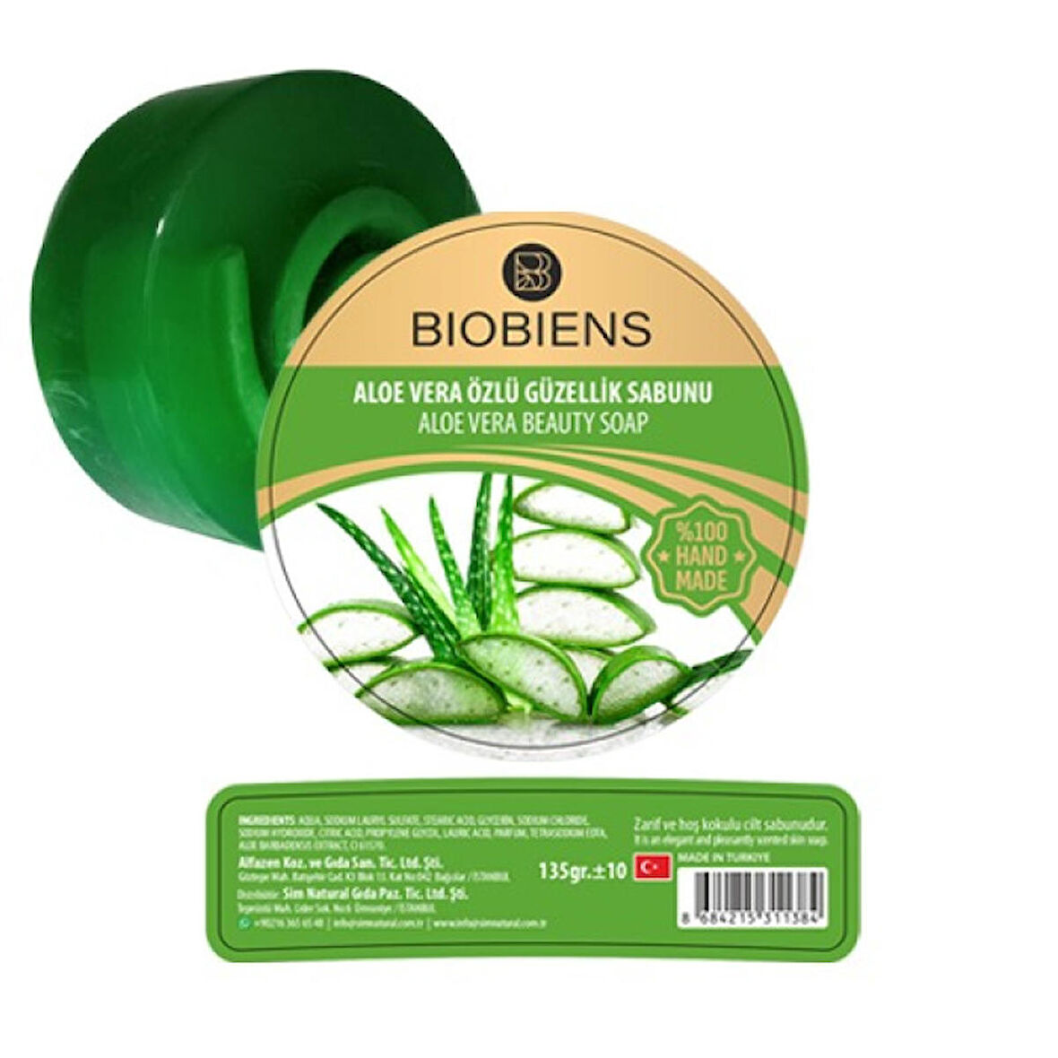 BİOBİENS ALOEVERA ÖZLÜ GÜZELLİK SABUNU 135 GR