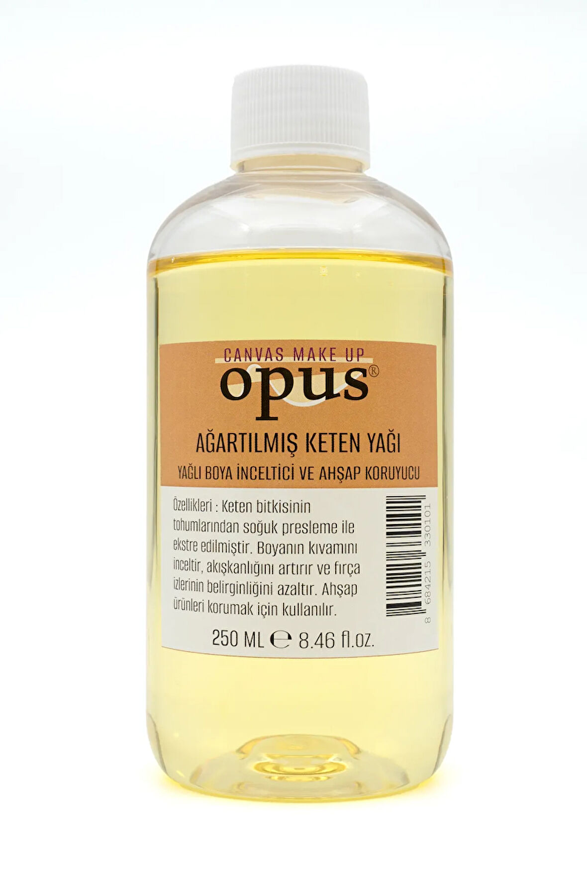 Opus Ağartılmış Keten Yağı 250ml Yağlı Boya Inceltici Resim Yağı Ahşap Koruyucu