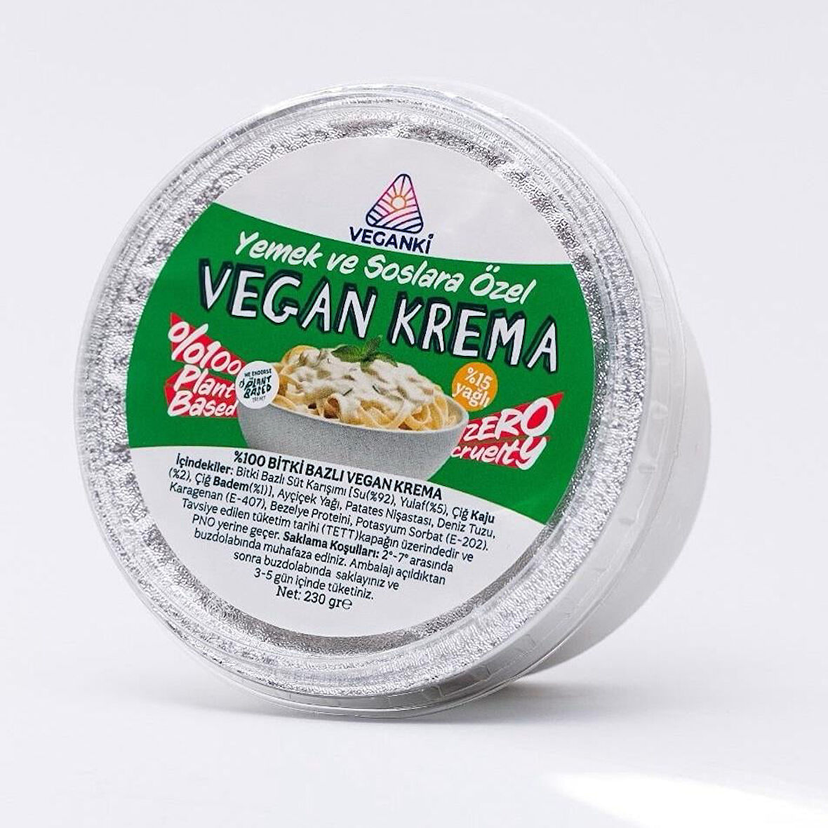 Veganki Bitkisel Vegan Krema 230gr