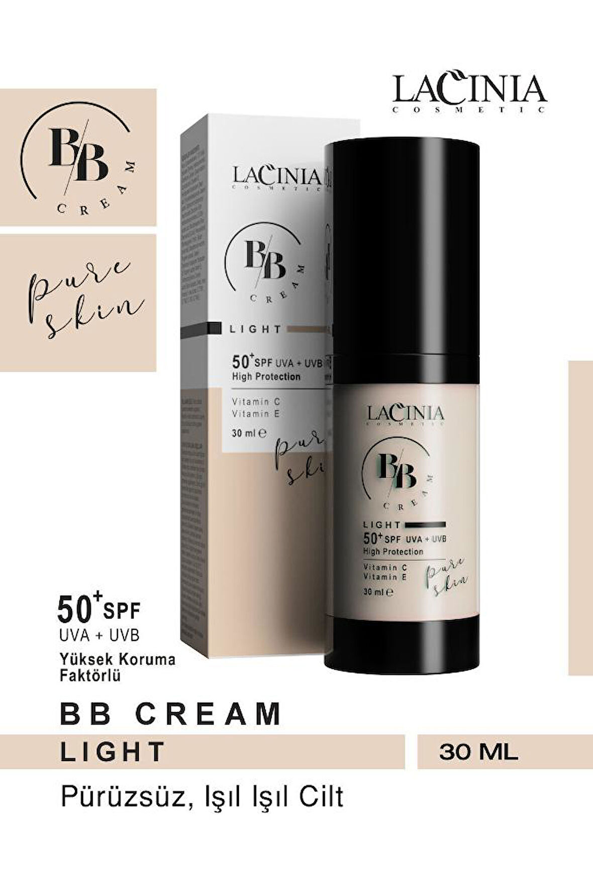 Lacinia BB Cream Lıght 30Ml 50SPF