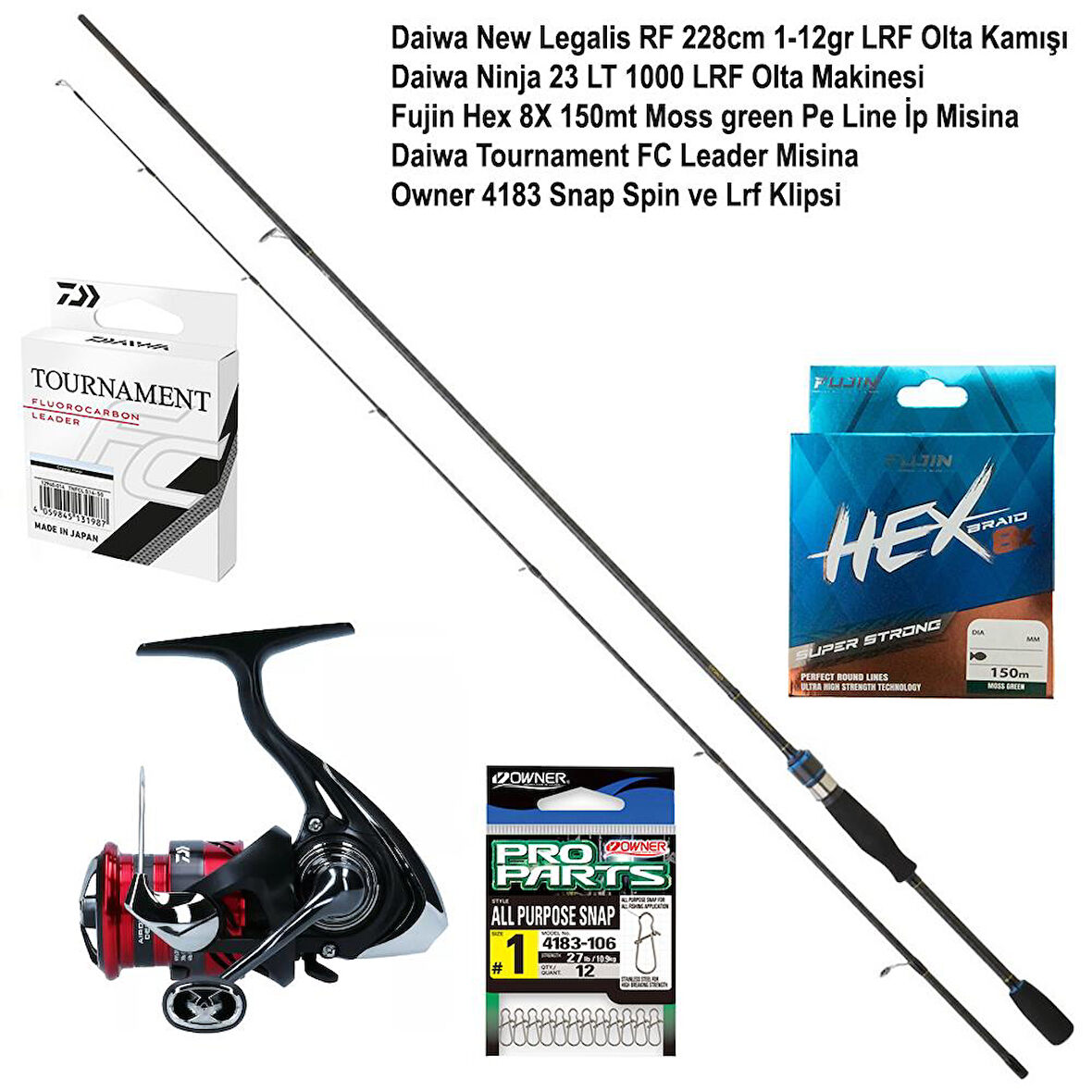 Daiwa Üst Segment "SÜPRİZ HEDİYELİ" Tam Takım Lrf Olta Takımı