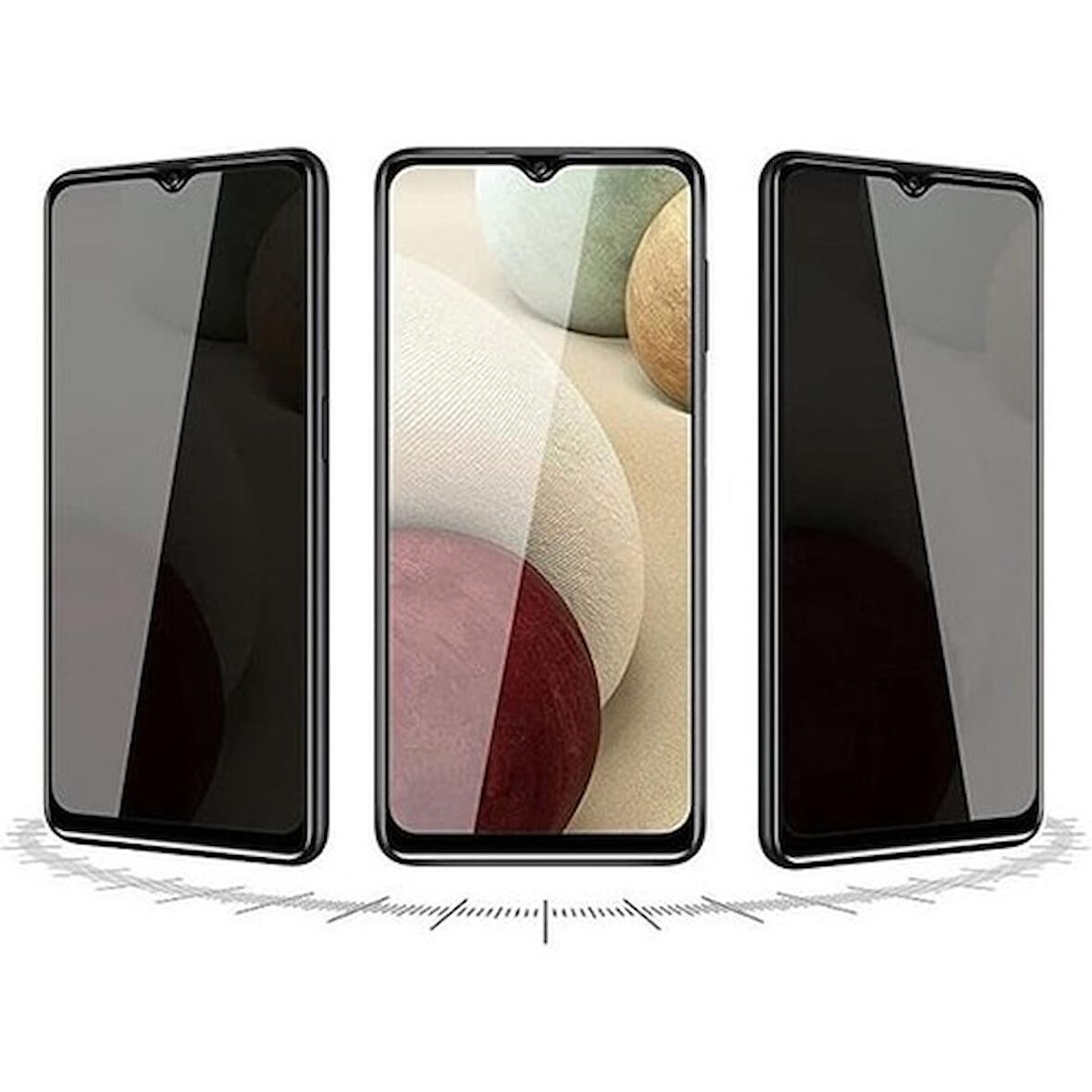 Samsung Galaxy A34 Uyumlu Tam Kaplayan Prıvacy Parlak Hayalet  Cam Ekran Koruyucu Gizli Cam