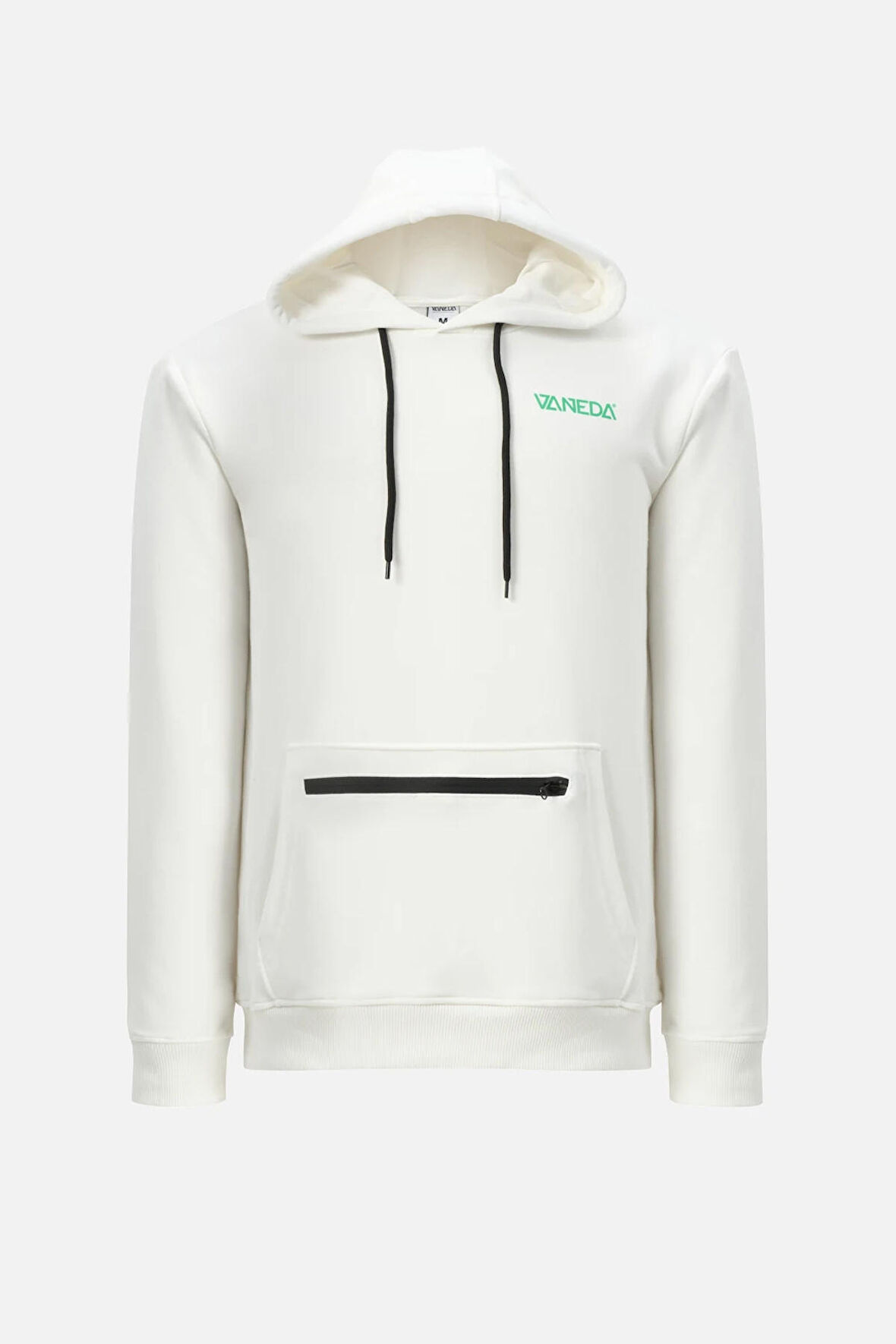 OVERSIZED FIT KAPUSONLU VE SIRT BASKILI SWEATSHIRT 